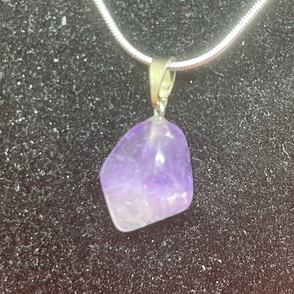 Amethyst Stone Genuine Necklace - Picture 1 of 4